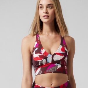 Athleta Plunge Bikini D- DD Top‎ Size Small hero bloom